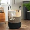 Cotton Rope Laundry Basket - Large Capacity Woven Storage for Clothes, Toys, and Sundries
