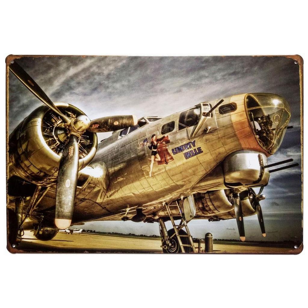 Vintage Fight Plane Metal Tin Signs Plaque Plate Retro Wall Art Posters for Man Cave Bar Pub Clubs Cafe Iron Painting Decoration