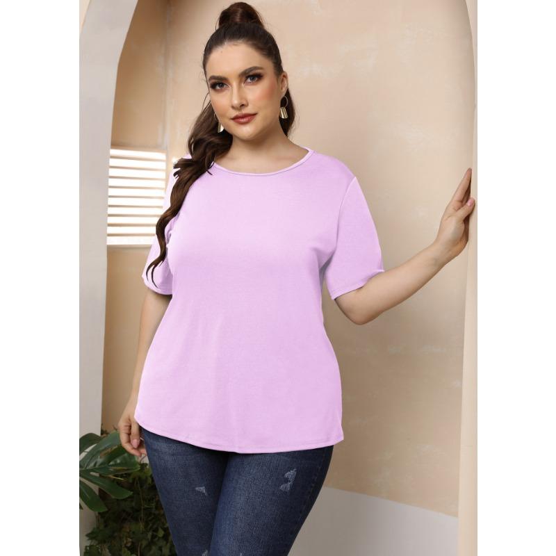 Summer Women's T-shirt Plus Size Sexy Backless Butterfly Hollow Short Sleeve Top Round Neck Casual T-Shirt