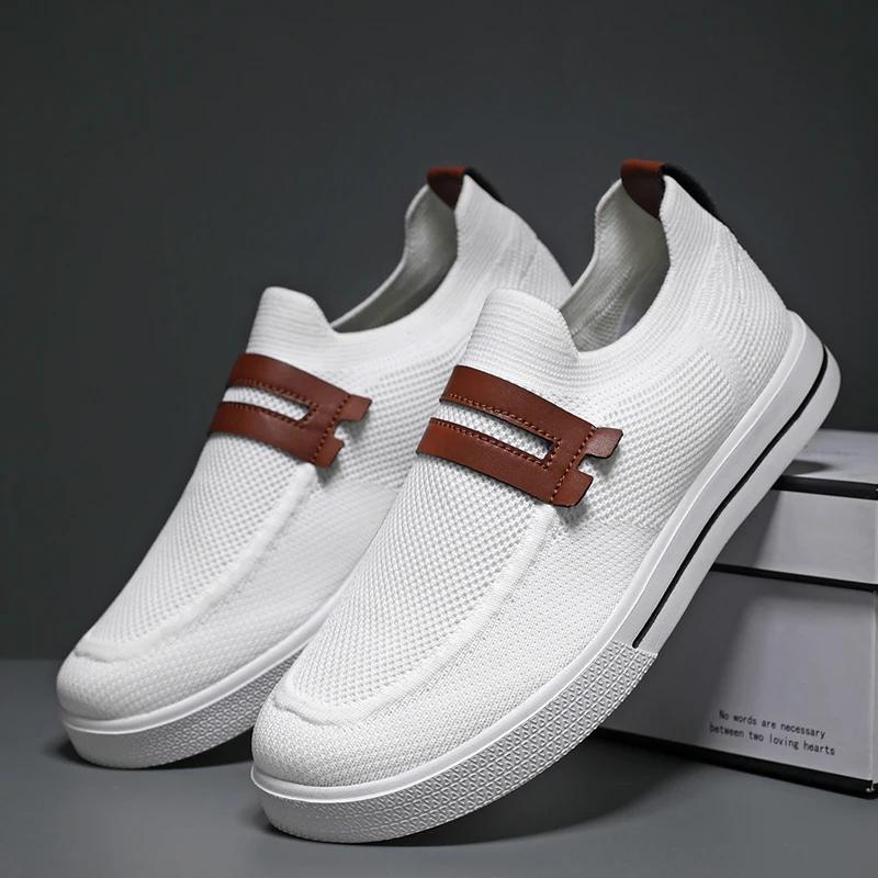 Men's Outdoor Casual Shoes Comfortable Non-slip Skateboard Shoes Fashionable White Shoes Outdoor Shoes For Men