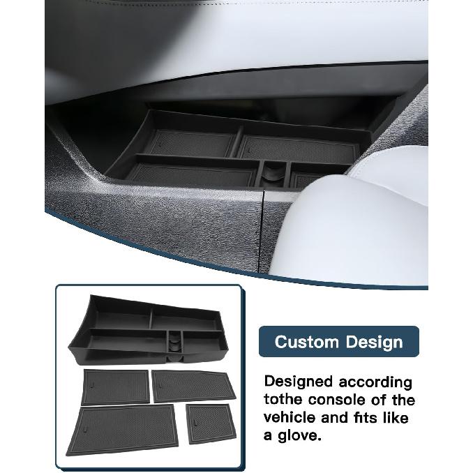 Lower Console Organizer Compatible with 2021 2022 2023 2024 2025 2026 Nissan Rogue(S/SL/SV/Platinum) Armrest Under Storage Box Tray Nissan Rogue