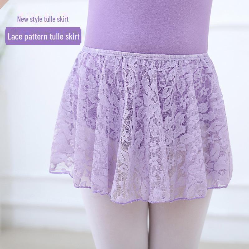

Детская кружевная юбка для балета и латиноамериканских танцев Small 100-135 фиолетовый