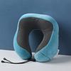 Cotton U Shaped Slow Rebound Travel Neck Pillow with Storage Bag for Airplane Office Nap Portable Support Cozy Companion