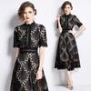 Noblewoman Lace Summer Dress: Elegant Crochet Embroidery for a Lady-like Temperament