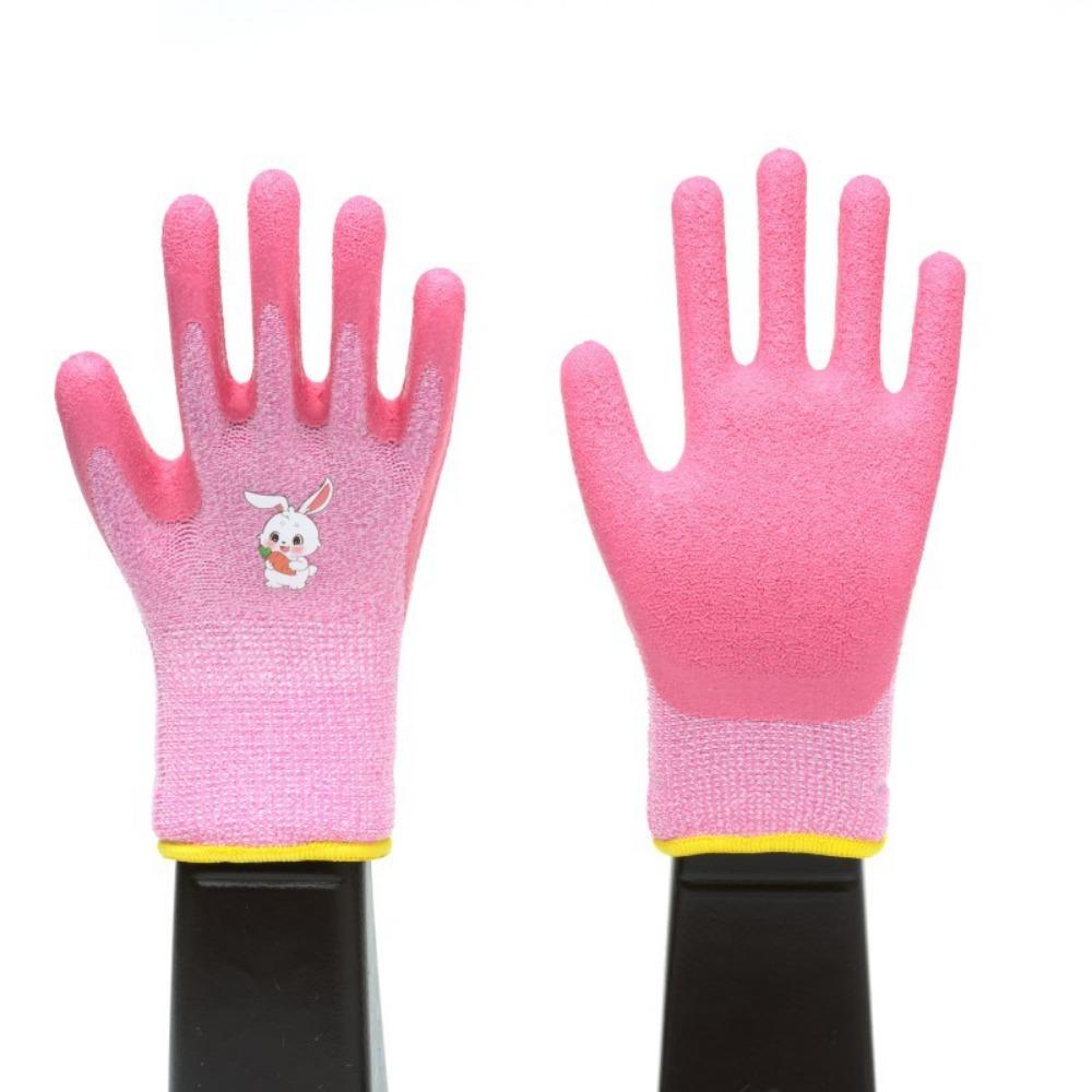 Cartoon Animal Kids Work Gloves Multi-purpose Latex Coated Gloves Durable Gardening Glove  Unisex