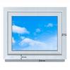 Finestra PVC Bianca 80X70 Destra, Nuova 800X700 Mm Apribile-Vasistas Doppio Vetro Ru