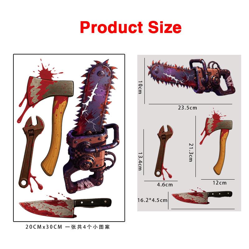 Halloween Decorations Handprint Footprint Stickers Clings Decals Window Bathroom Floor Restroom Zombie Decorations Halloween Party Decor,10Sheets