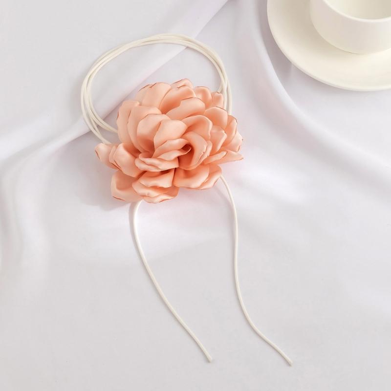 Elegant Rose Flower Clavicle Chain All-matched Necklace Women Bridal Adjustable Choker Mariage Jewelry Y2K Accessories