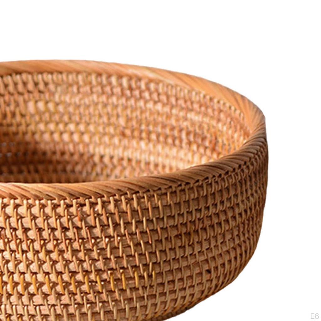 Hand-woven Rattan Basket, Food Storage Home Decoration, Holder, Woven Bowl,