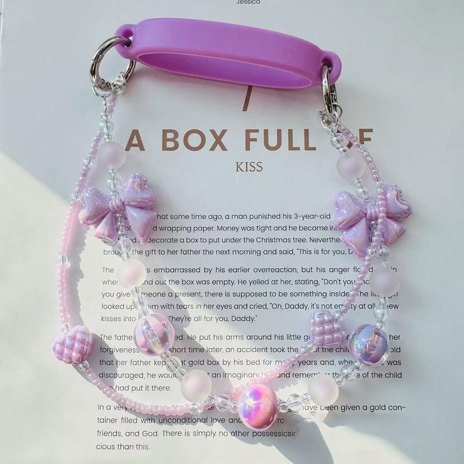 Water Bottle Handle Strap For Stanley Cup 30oz/40oz Portable Cute Crystal Cup Set 6-10cm Silicone Sling Thermos Cup Accessories