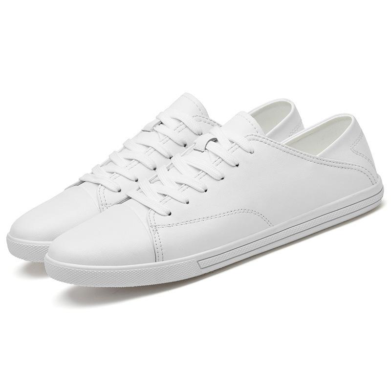 

Большого размера двухслойная коровья кожа маленькие белые туфли кеды летние женские модели 2025 новые весенние плоская подошва повседневные универсальные 36 белый