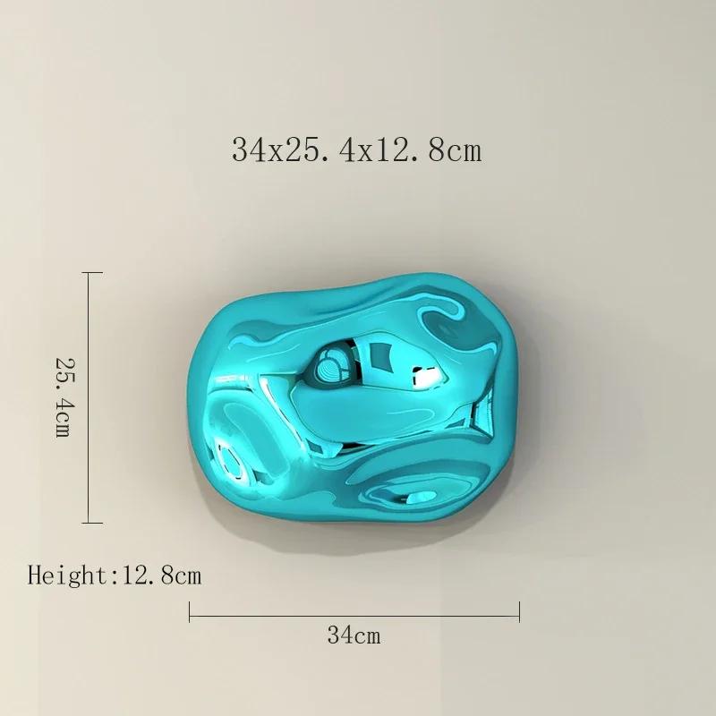 Pokovený simulovaný kamenný přívěsek Domov Moderní kamenné ozdoby Abstraktní dekorace Kreativní studio Pozadí Stěna Stereo závěsy