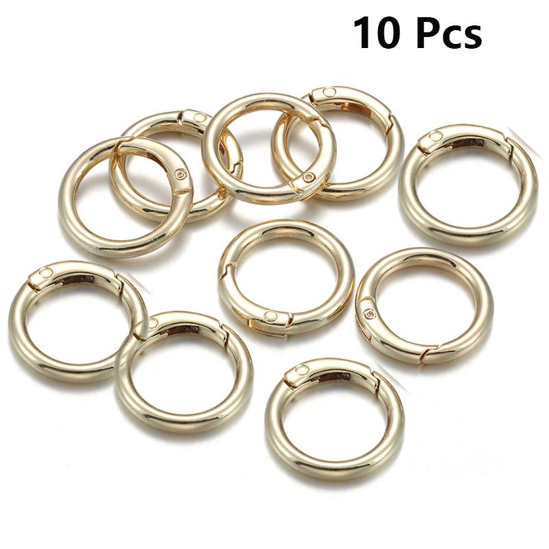 Yogodlns 10 ks/Lot 16 barev Kovová O kroužková spona Otevíratelná Kulatá Karabina Klíčenka Klipy Hák Psí Řetěz DIY Šperky Spona Konektor Tašky Příslušenství