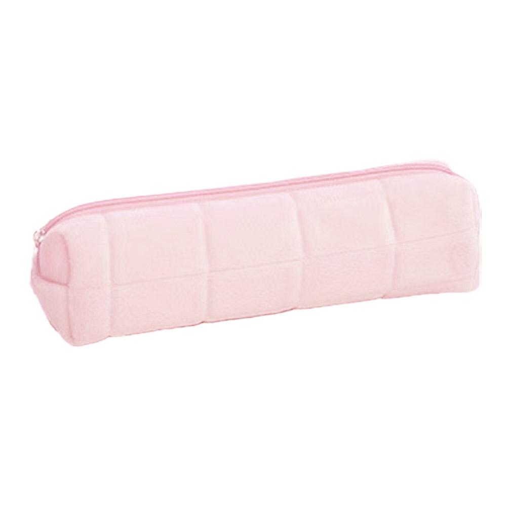 Pink Pen Bag Cute Cartoon Star Rabbit Pattern Plush Large Capacity Pencil Case Zipper Design Stationery Storing Bag Students