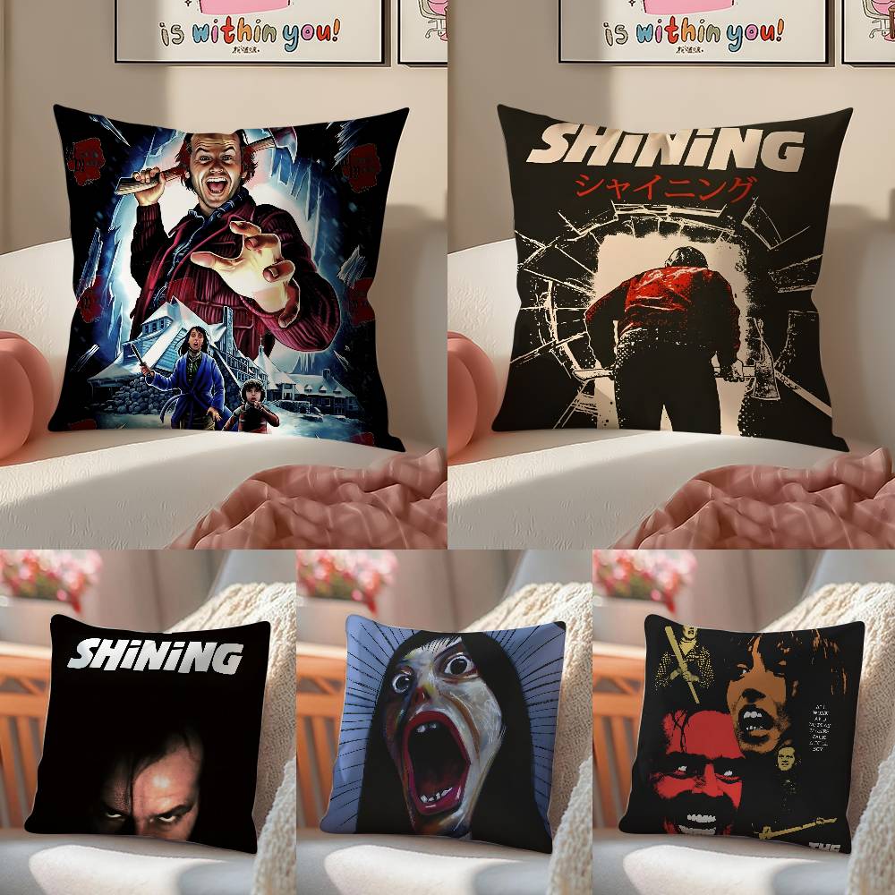 Horror Movies The Shining-S Pillow Case Anti-dustmite Pillowcase Invisible Zipper Silky Short Plush Sofa Cushion Cover