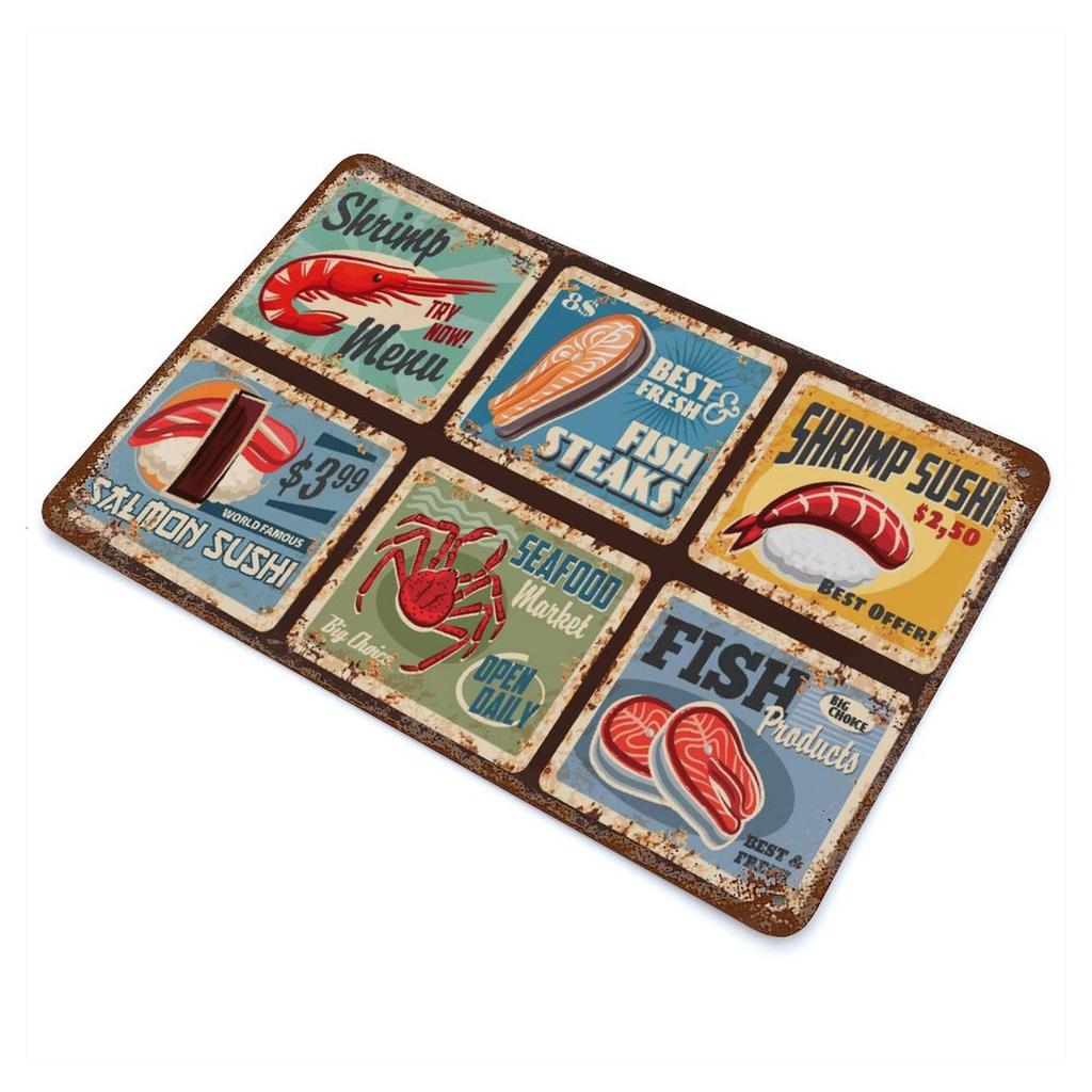 1-Pack Antique Rust-style Metal Sign, 20×30cm and 30×40cm, Vintage Wall Decor for Study, Bar, Cafe or Living Room