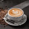 Roestvrijstalen Punt Latte Art Pen Houten Handvat Latte Art Oefenpen Koffie Bloemen Carving