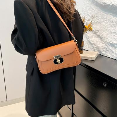 New Fashionable Commuter Shoulder Small Square Bag, High-end Retro Underarm Bag, Niche Versatile Messenger Bag