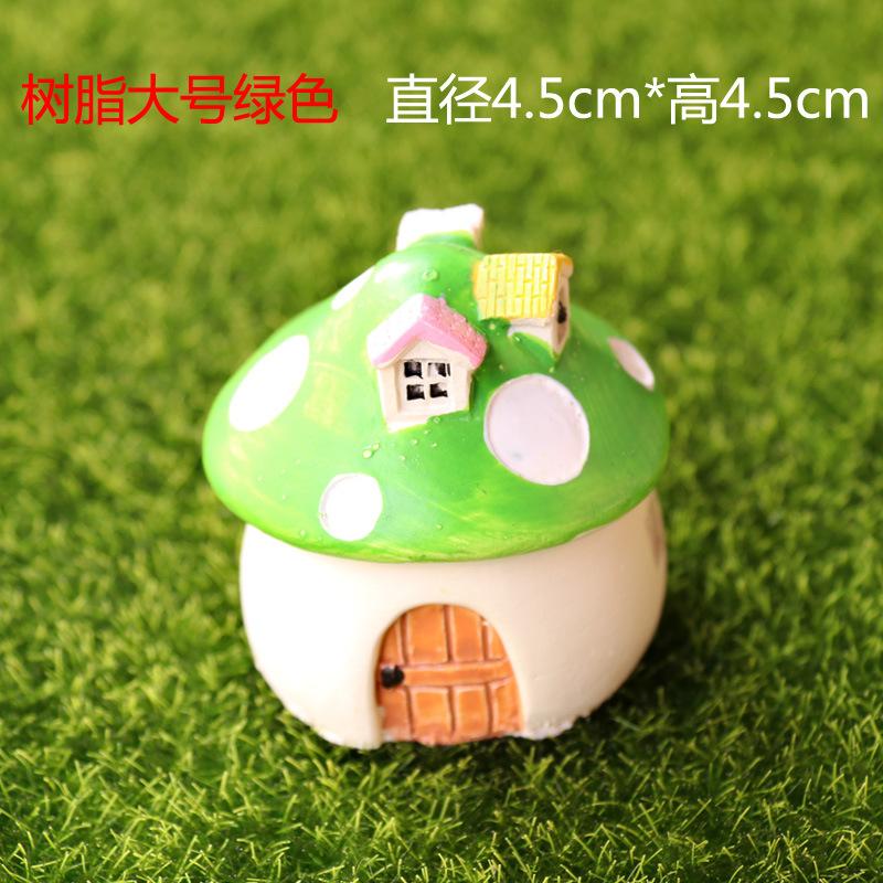 Mini Resin Moss Micro Landscape Decor Outdoor Fairy Miniature Garden Mushroom House Ornaments Handicraft Flower Pot Accessories