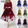 Fashion Summer Spring 1/2 Sleeves O-Neck Casual Dresses