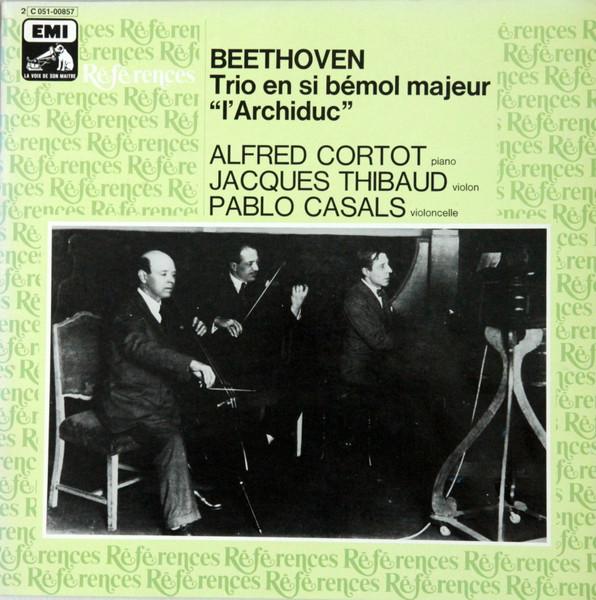 

LP Record ALFRED CORTOT JACQUES THIBAUD PAB Beethoven Piano Trio No. 7 In B Fl 2C05100857 EMI 1980 France Classical Used