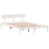 Vidaxl Bed Frame Without Mattress, White, 160X200 Cm, Solid Pine Wood