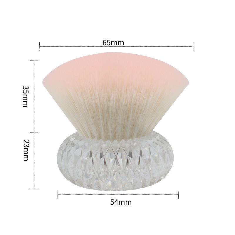 Portable Mushroom Head Nail Art Dust Brush with Large Bristles