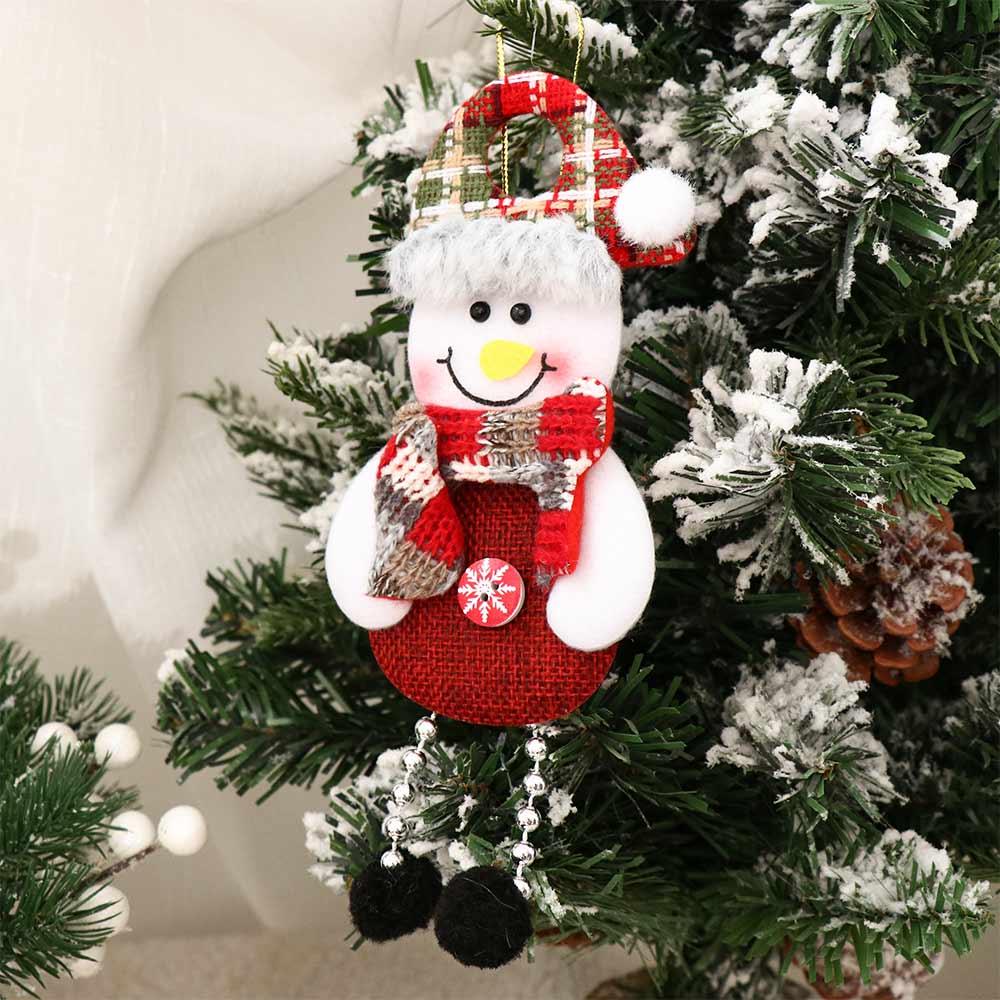 Creative Cloth Snowman Tree Pendant Santa Claus Hanging Merry Christmas Ornament Elk Decorative Christmas Decoration Xmas Gift