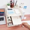 Portable Three-Layer File Rack Vertical Plastic A4 File Tray Stackable Letter Tray for Home Office School