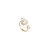 Classy Open Heart Ring With Pearl Detailing For Women Trendy Fashion Accessory