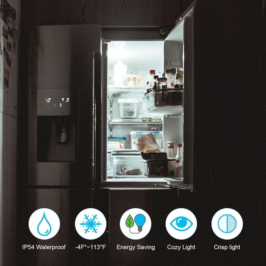 Frigidaire Freezer Light Bulb Replacement E17 LED Appliance Bulb KEI D28A KEL2811 Compact 5304517886 6W Equivalent 60W-70W Daylight White 800LM E17