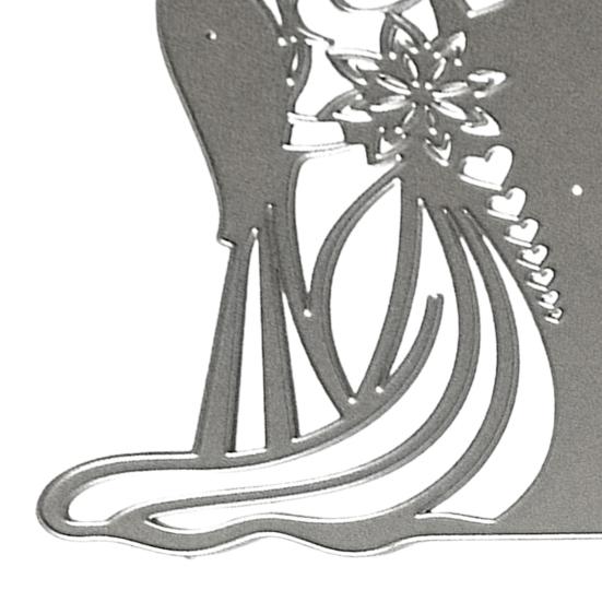 Cutting Die Sturdy Easy To Use Reusable Hollow-out Wedding Couple Scrapbook DIY Embossing Template for Gift