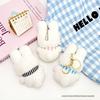Miffy Black & White Striped Scarf Plush Keychain Doll