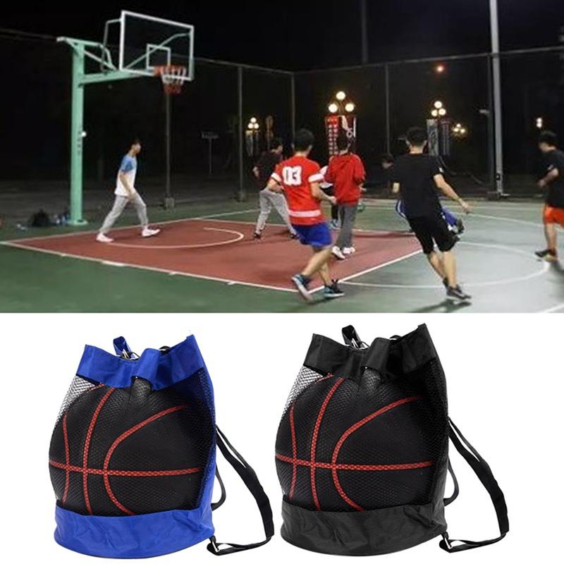 Sport Basketball Backpack Shoulder Bag Basketball Net Bag Volleyball Football