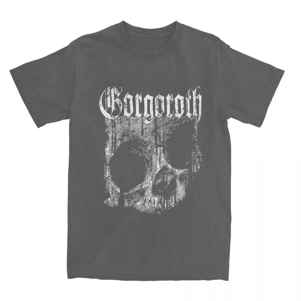 Vintage Street Tshrit Black Metal Band Rock T-Shirts for Men Women Pure Cotton Crew Neck Short Sleeve Tops Gorgoroth Unisex Tees