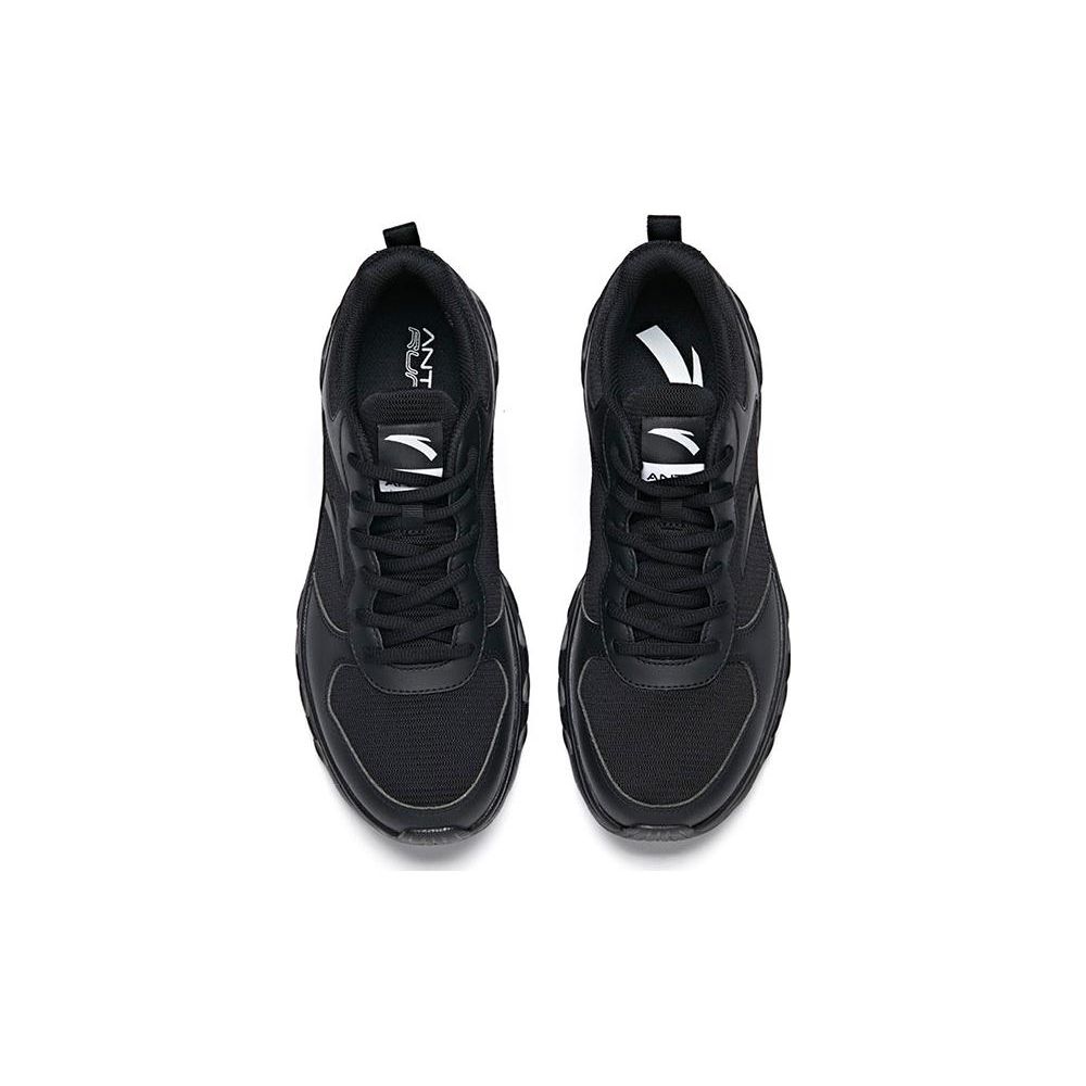 Anta Mesh Non-Slip Wear-Resistant Breathable Low-Top Running Shoes Men Sneakers Black 912145535-1