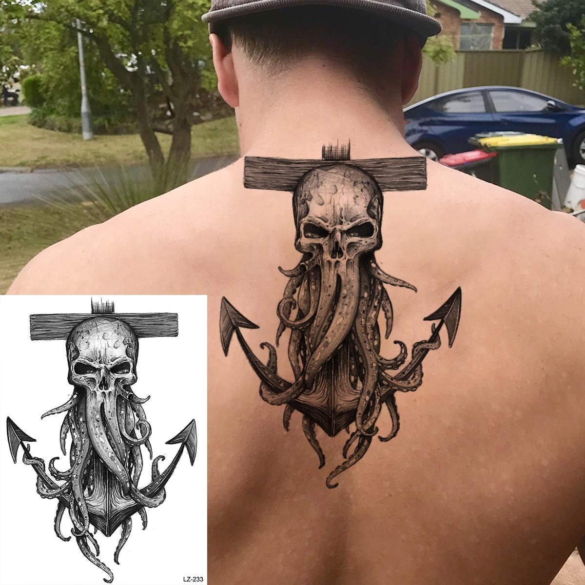 

Черные спартанские временные татуировки для мужчин и мальчиков, лев, рыцарь, волк, череп, компас, тигр, поддельные татуировки, наклейки на руку, ногу, водонепроницаемые татуировки