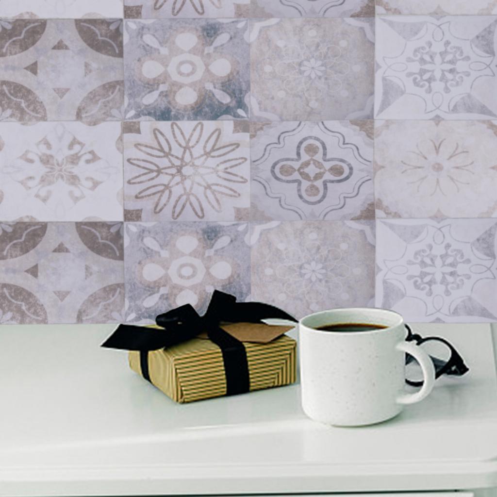 For Bathroom European Style Tile Sticker Kitchen Bathroom Tile Sticker Home Decoration PVC Material Scratch-resistant