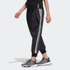 Adidas Solid Stripe Cuff Woven Joggers Women Bottoms Black HF2504