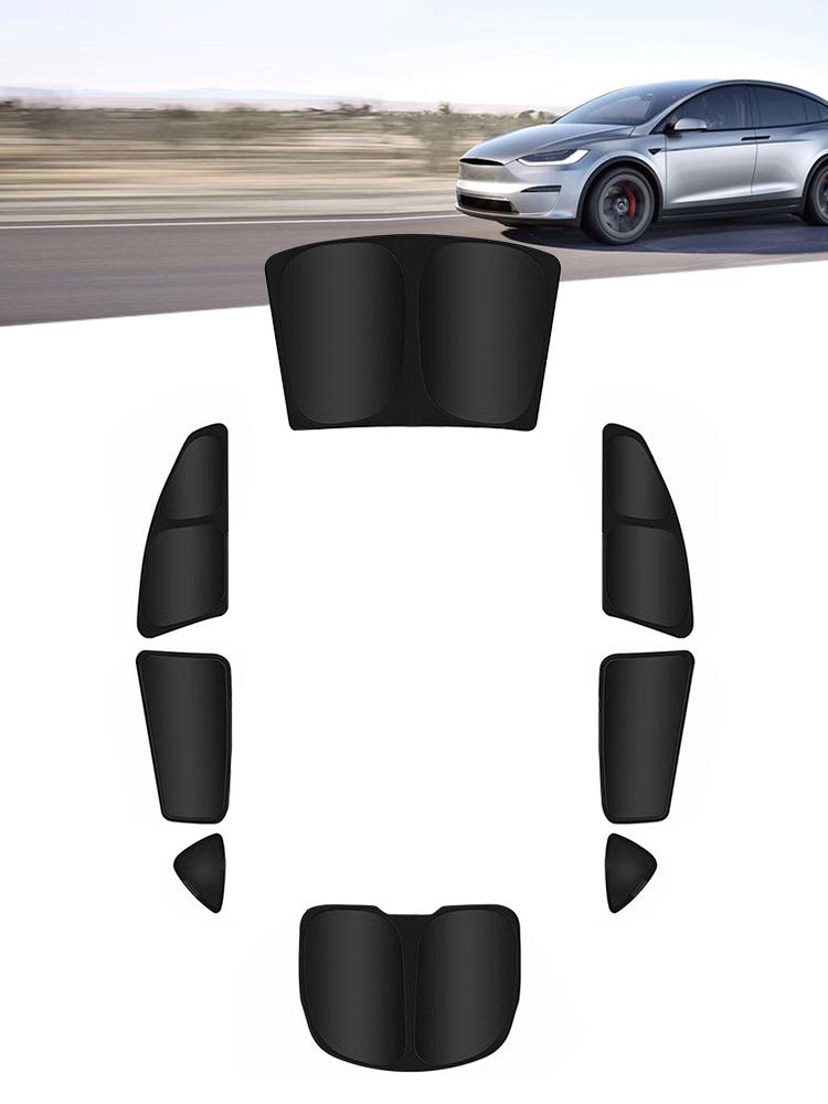 8Pcs/Set Car Multi Sun Shade UV Protection Total Blackout Sun Visors Auto Sun Shade for Tesla Model Y 2020-2024 Accessories