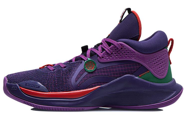 Li Ning SILENCER Basketball Shoes Men s Mid Top Deep Vine Purple/Hyacinth Purple ABPQ049-4 44