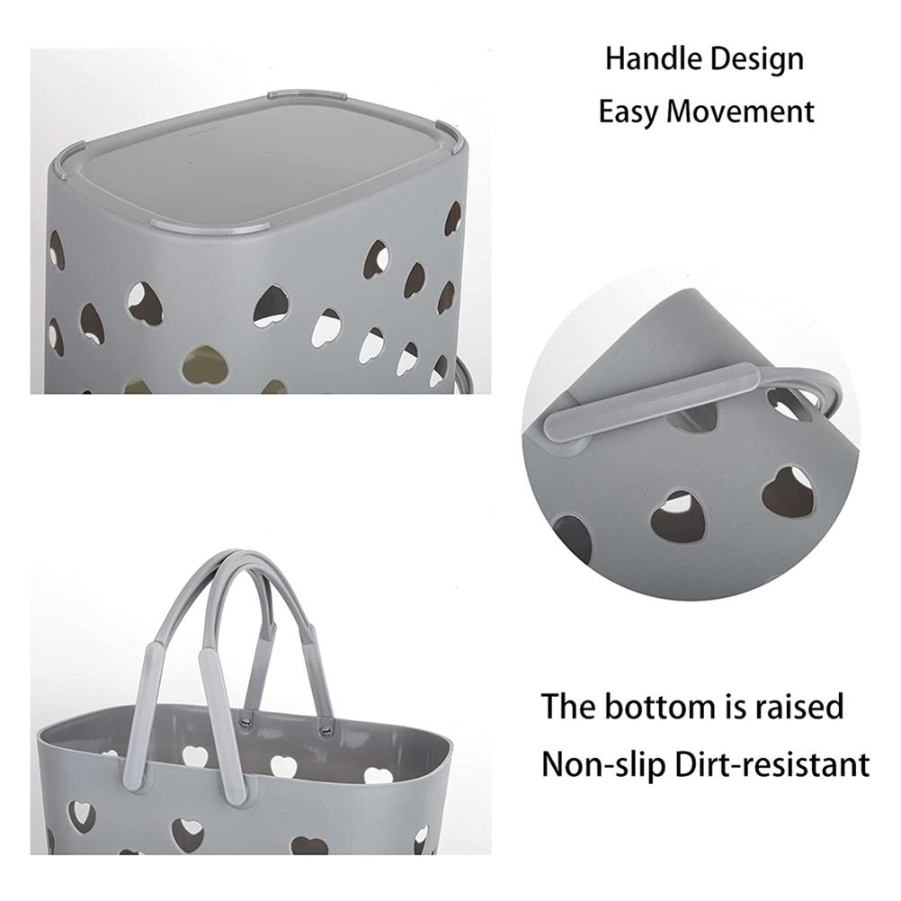 Portable Folding Shower Basket (storage Basket *1) Gray 24.5*16.5cm