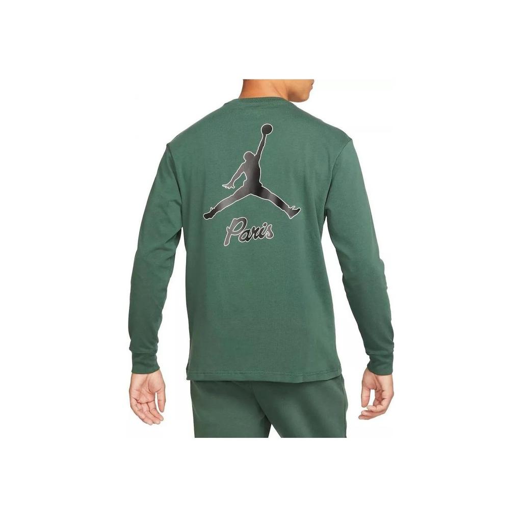 Jordan X Paris Saint-Germain Long-Sleeve T-Shirt Noble Green Men Streetwear DB6512-333