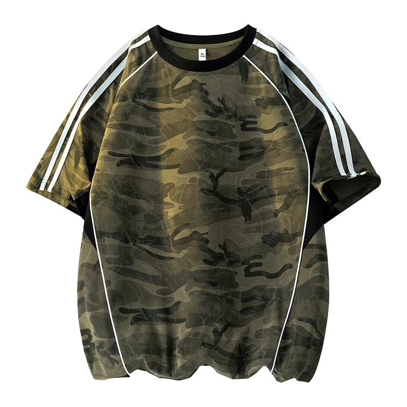 Camouflage Short-sleeved T-shirt Men's Summer Loose Casual Half-sleeved Top
