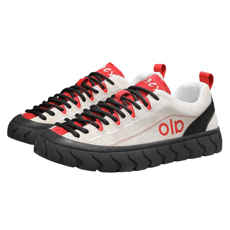 

New Casual Sports Thick Soled Fashionable and Versatile Casual Low Cut Breathable and Comfortable Leather Men s Board Shoes 39 красный