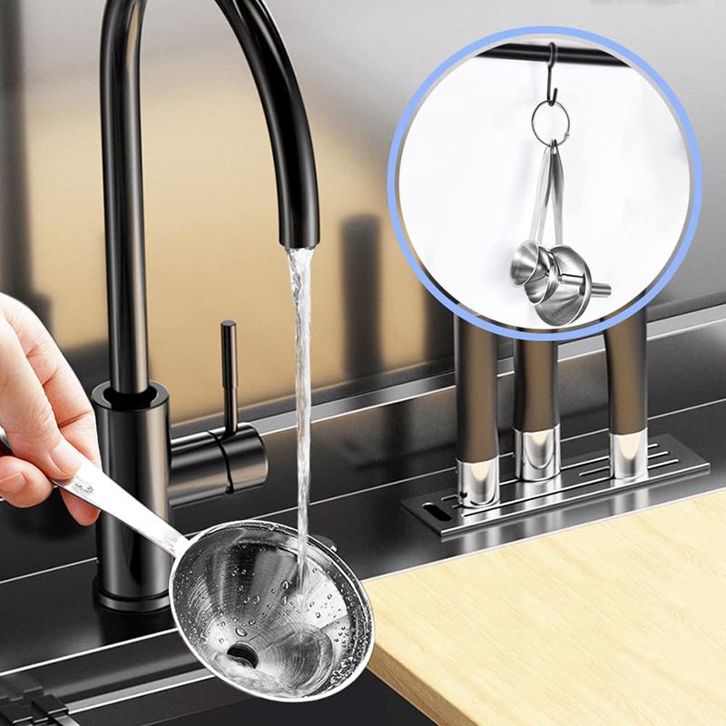 3Pcs Stainless Steel Funnel with Cleaning Brush 3Size Funnels Set Oil Jam Powder Funnel Kitchen Mini Funnel Set Kitchen Funnel