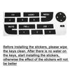Car Radio Button Repair Sticker For Fiat Grand Punto Radio Stereo Worn Peeling Button Repair Decals Stickers Exterior Accessory