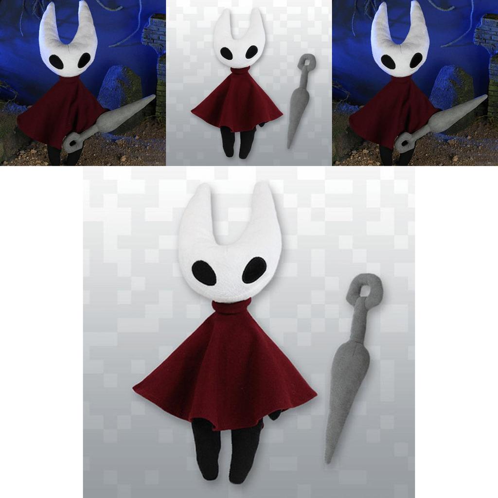 Adorable Hollow Knight Red White Soft Plush Doll Perfect For Home Decor And Collection