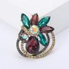 Rhinestone Flower Brooches for Women Unisex Crystal Glass Pins Banquet Party Backpack Gifts Jewelry Accessories