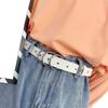 Sleek Versatile Womens Korean Circle Buckle Denim Belt Crafted From Quality Pu Style For